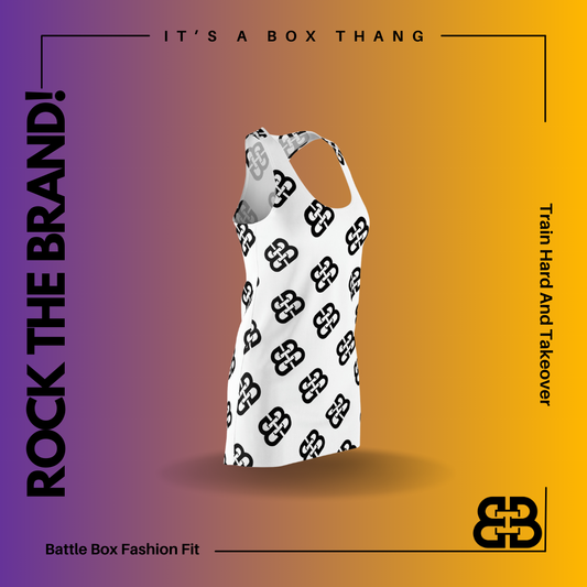 Battle Box Black White BB Tunic Racerback Top-CB