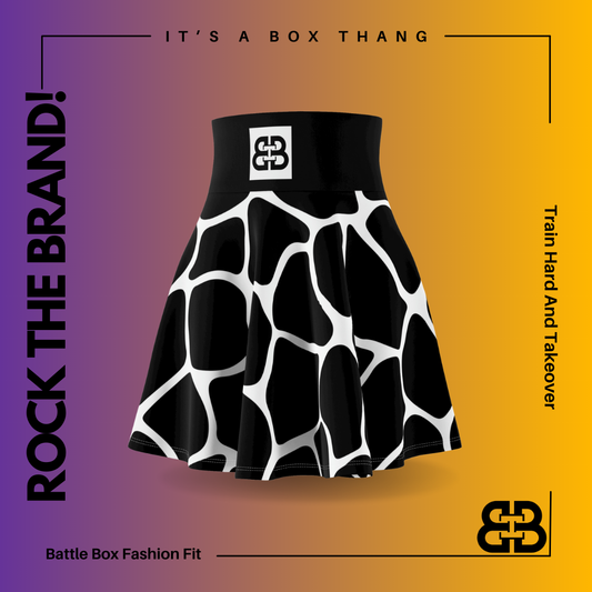 Battle Box High Waist Women's Skater Skirt-HW