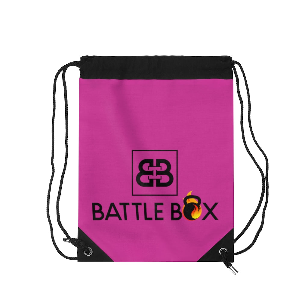 Battle Box Pink Drawstring Bag
