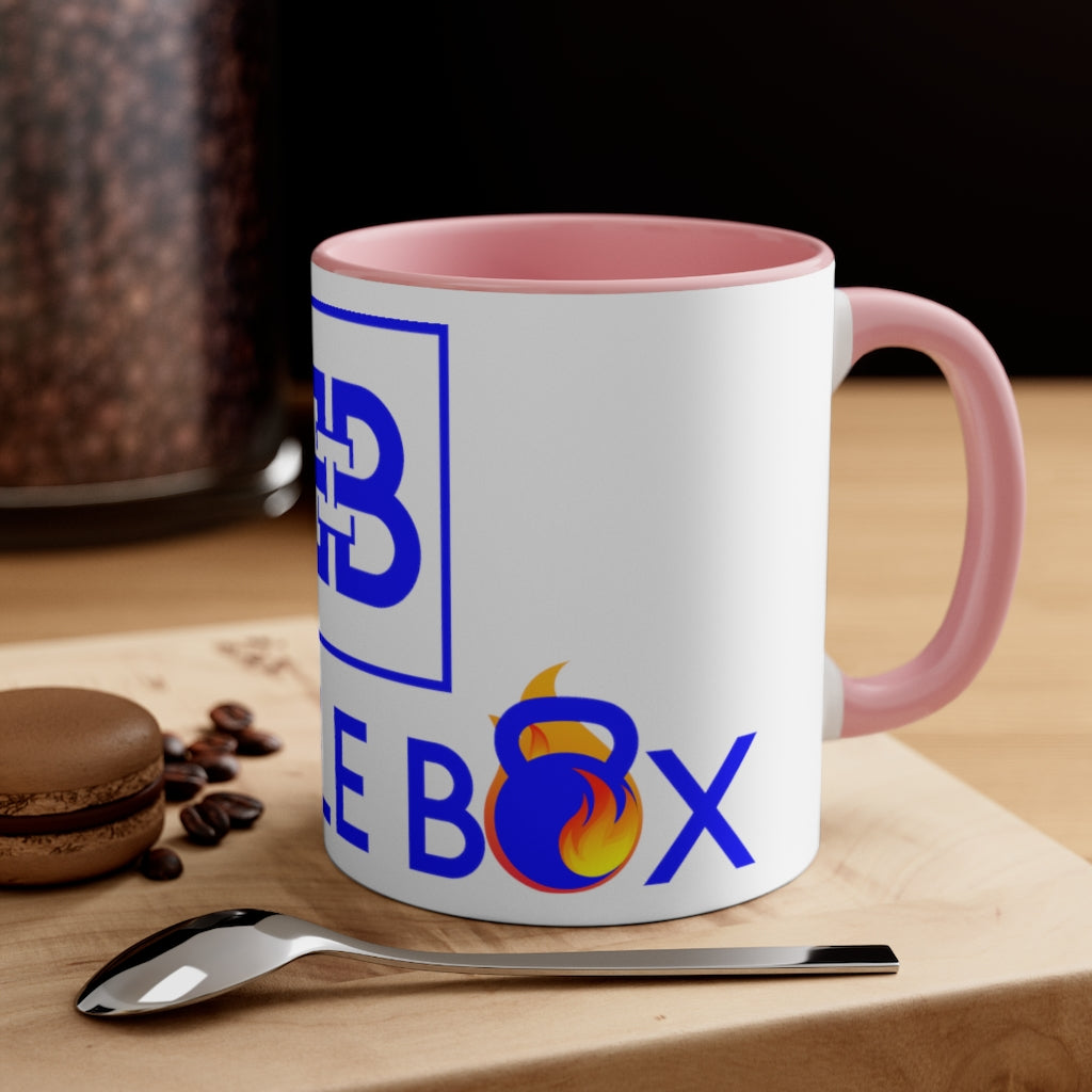 Battle Box Accent Blue Logo Coffee Mug, 11oz