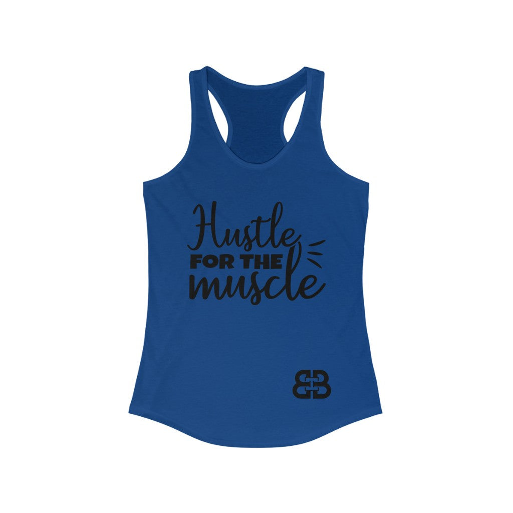 Women's Hustle Muscle Battle Box Racerback Tank -2A