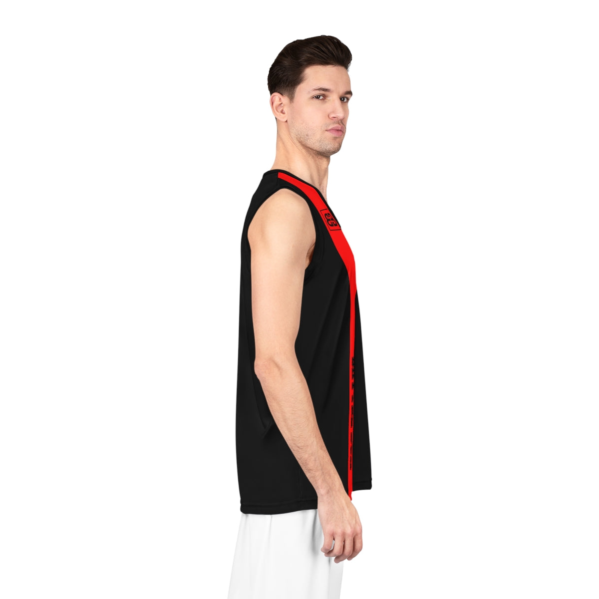 Battle Box Black Red Basketball Jersey