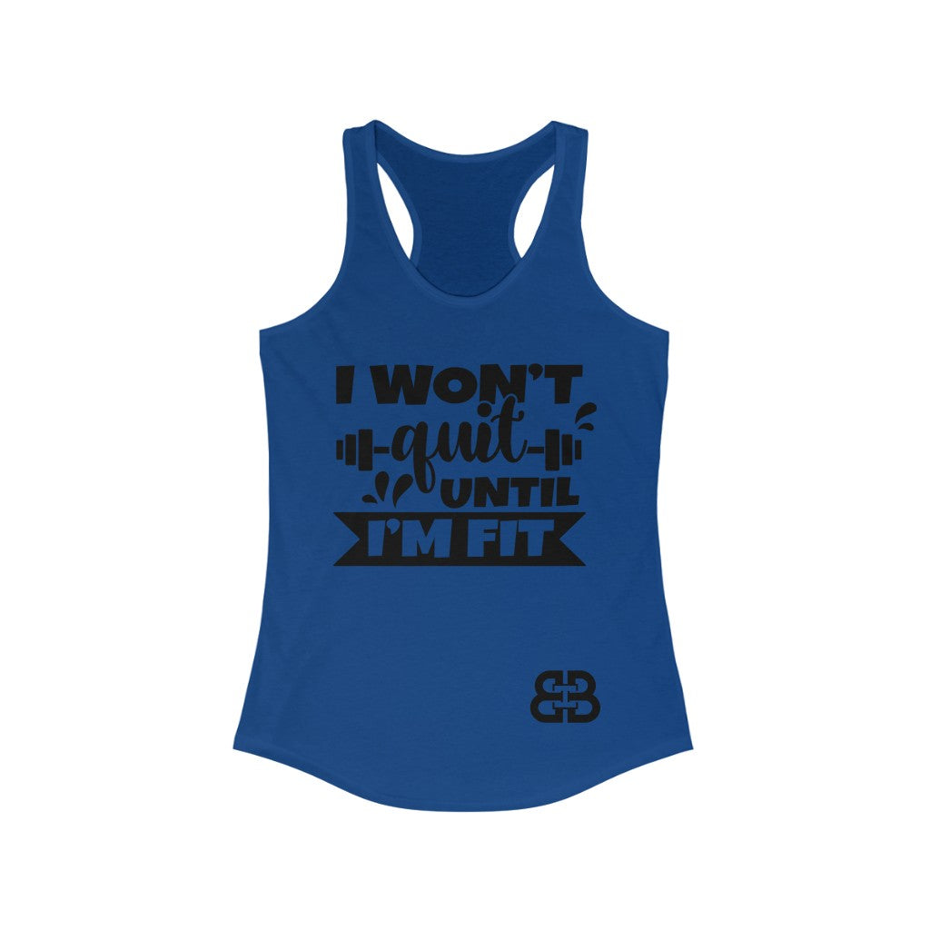 Women's Won't Quit Battle Box Racerback Tank -2A