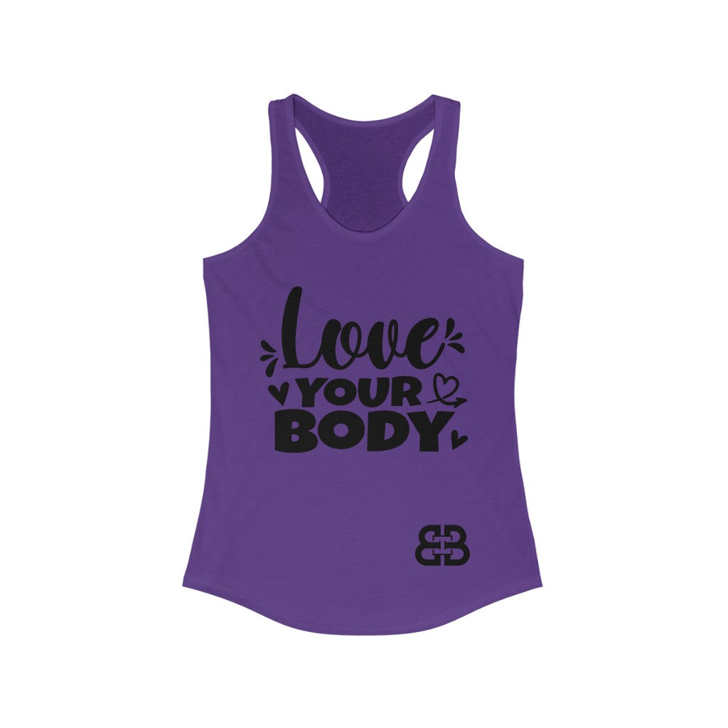 Women's Love Your Body Battle Box Racerback Tank -2A
