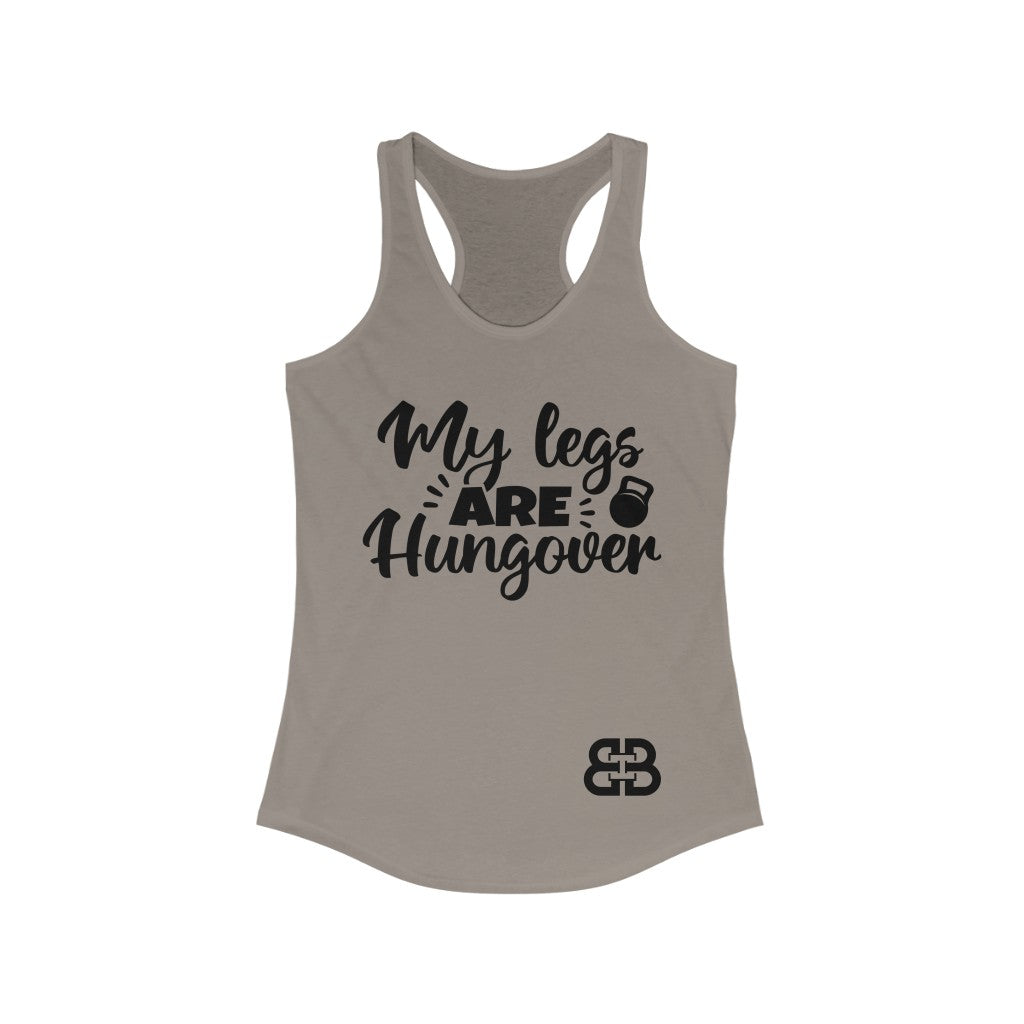 Women's Legs Hungover Battle Box Racerback Tank -2A