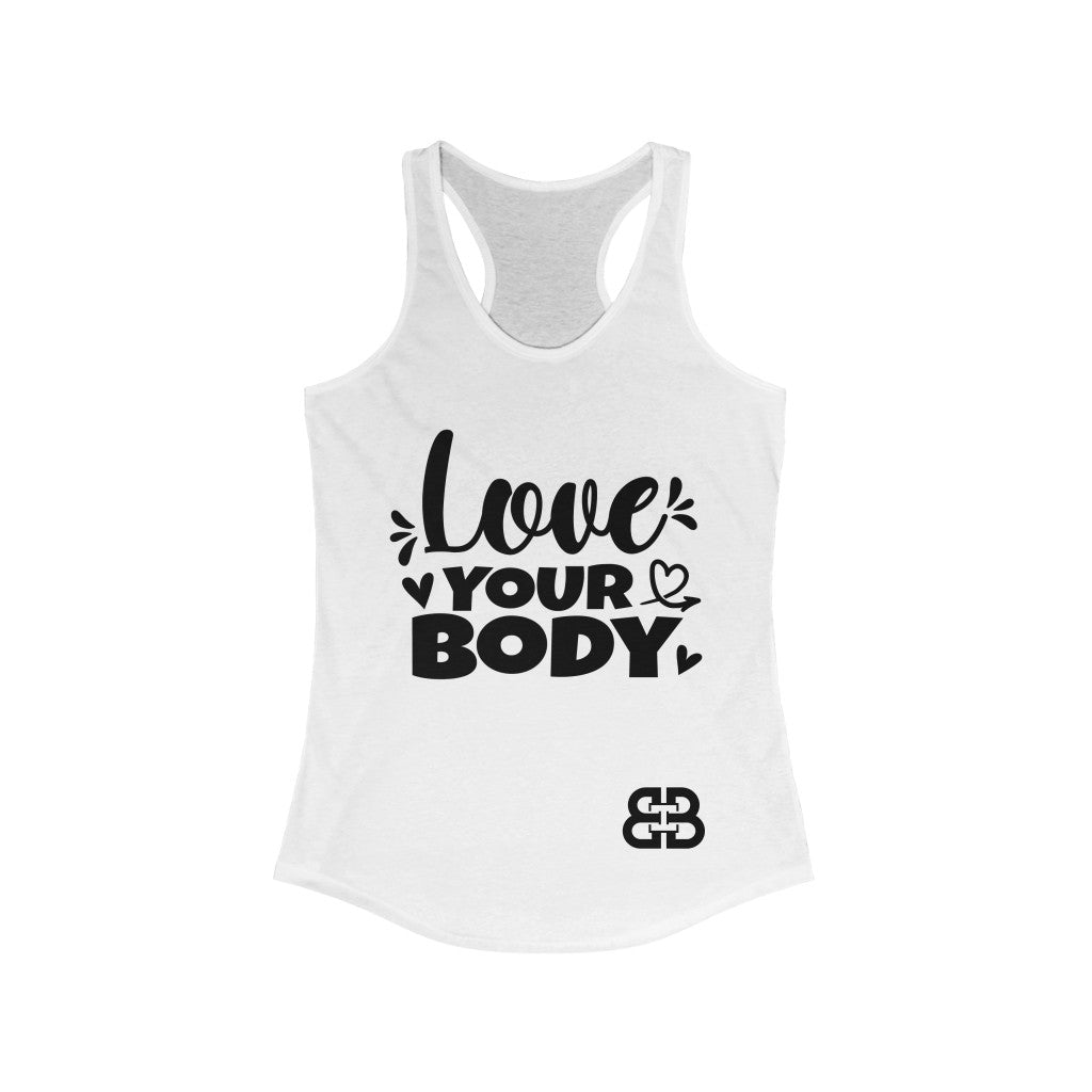 Women's Love Your Body Battle Box Racerback Tank -2A