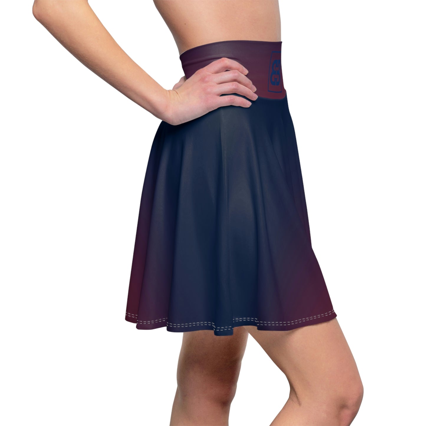 Battle Box High Waist Swirl Women's Skater Skirt-HW