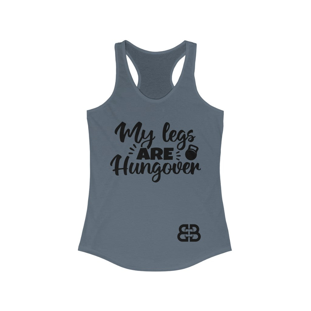 Women's Legs Hungover Battle Box Racerback Tank -2A