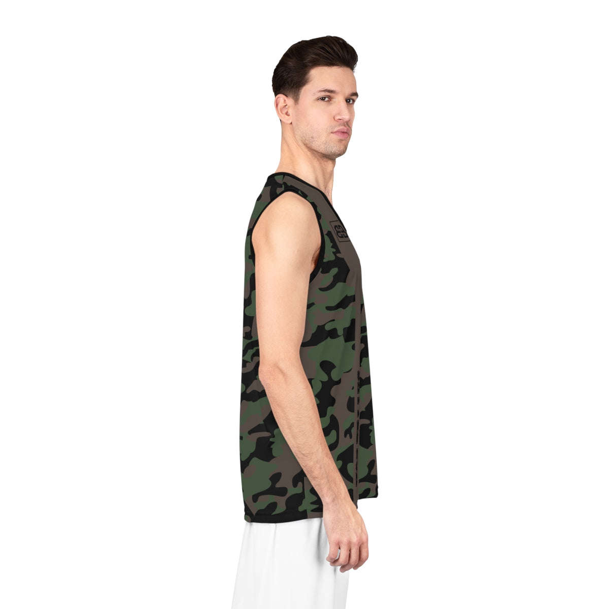 Battle Box Brown Green Camo Basketball Jersey