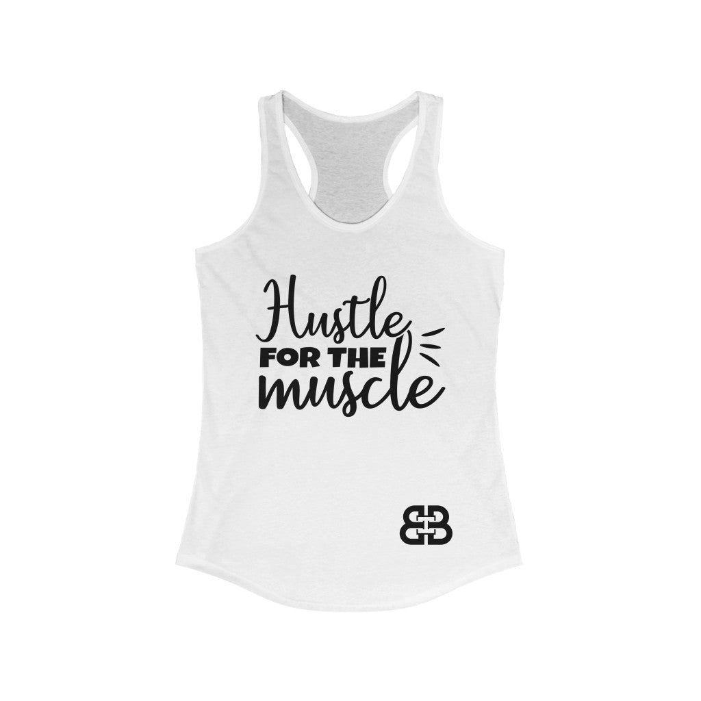 Women's Hustle Muscle Battle Box Racerback Tank -2A