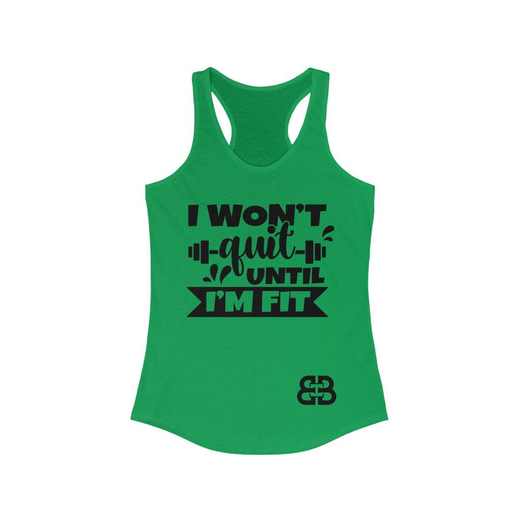 Women's Won't Quit Battle Box Racerback Tank -2A