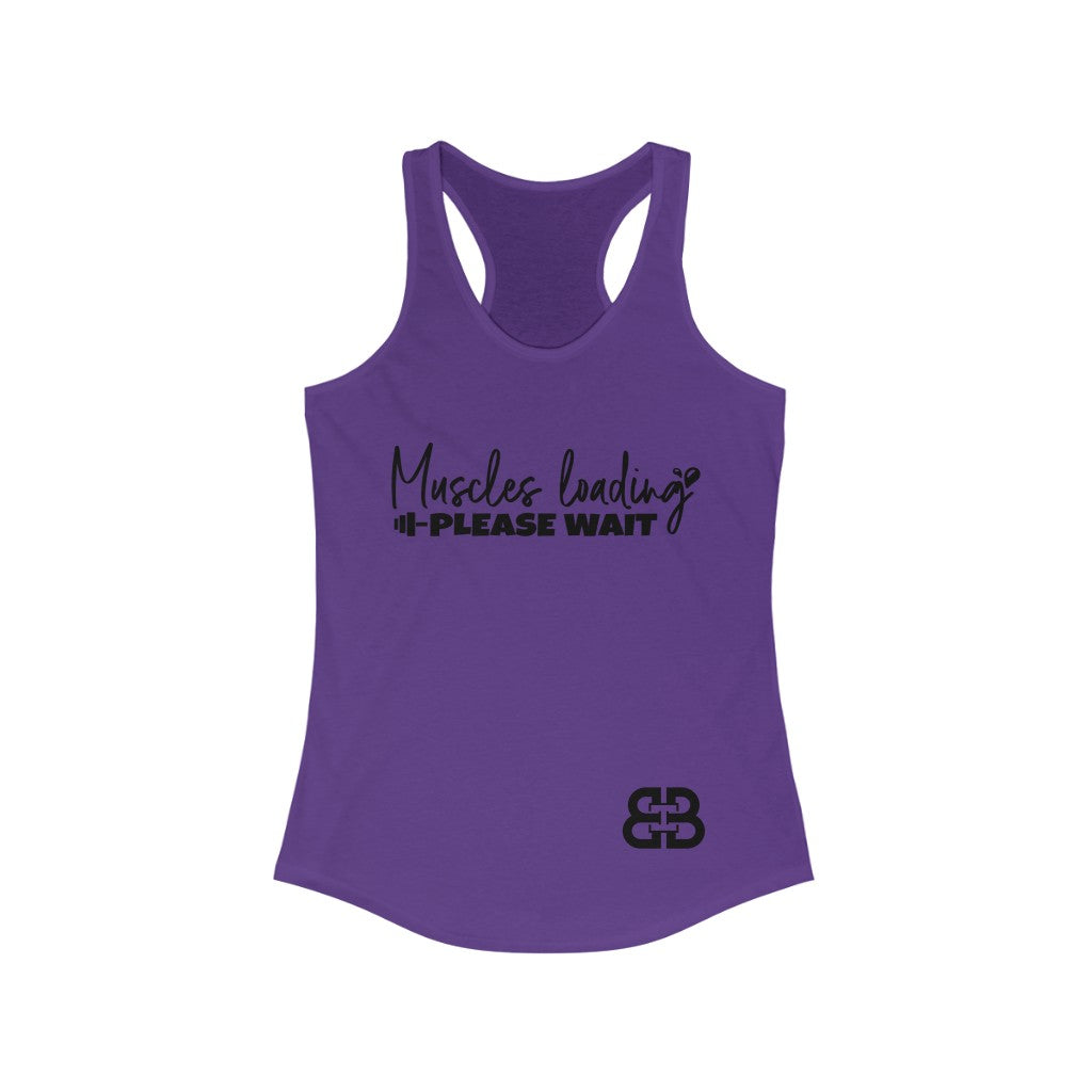 Women's Muscles Loading Battle Box Racerback Tank -2A