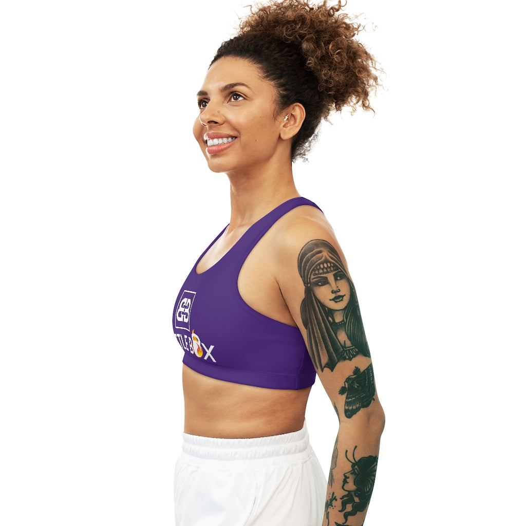 Purple Seamless Sports Bra -1A