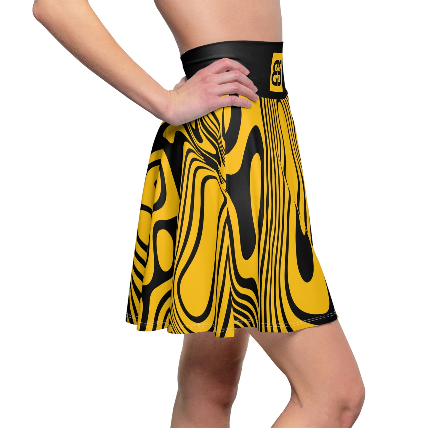 Battle Box High Waist Women's Skater Skirt-HW