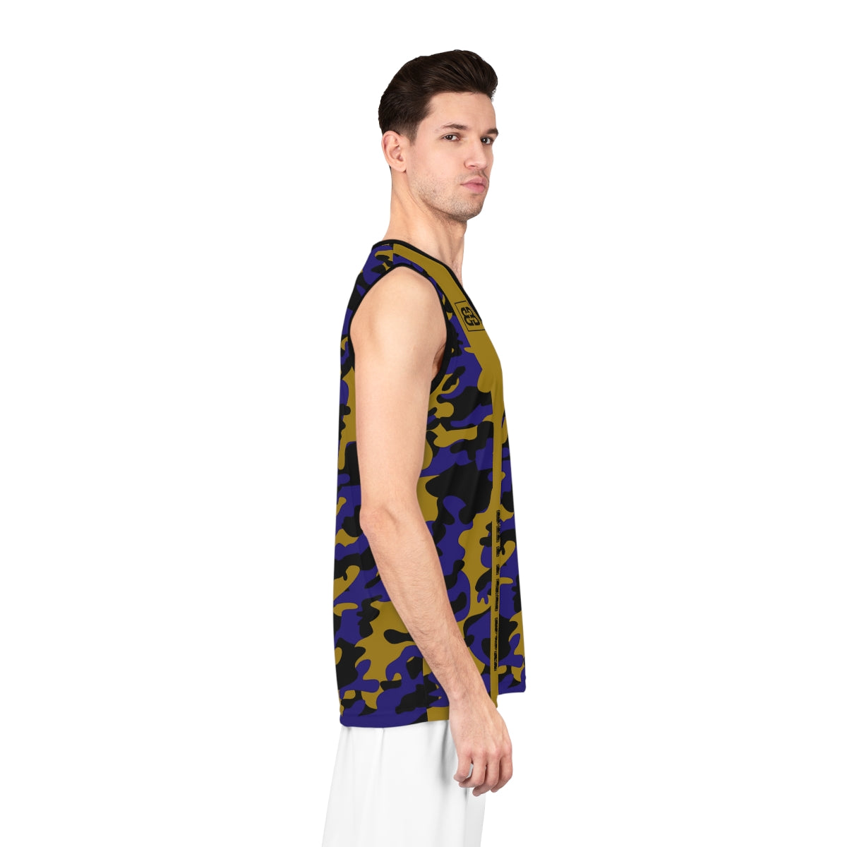 Battle Box Gold Black Camo Basketball Jersey