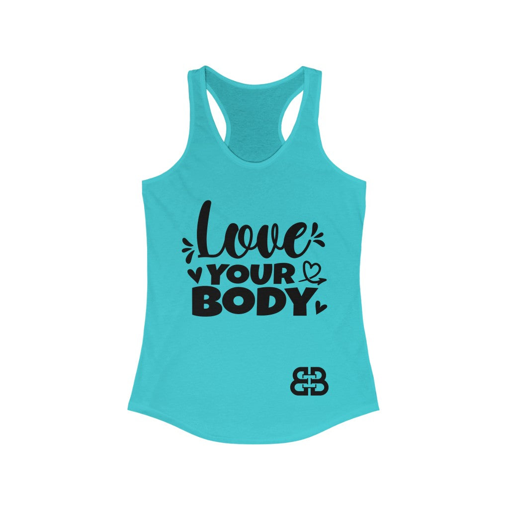 Women's Love Your Body Battle Box Racerback Tank -2A