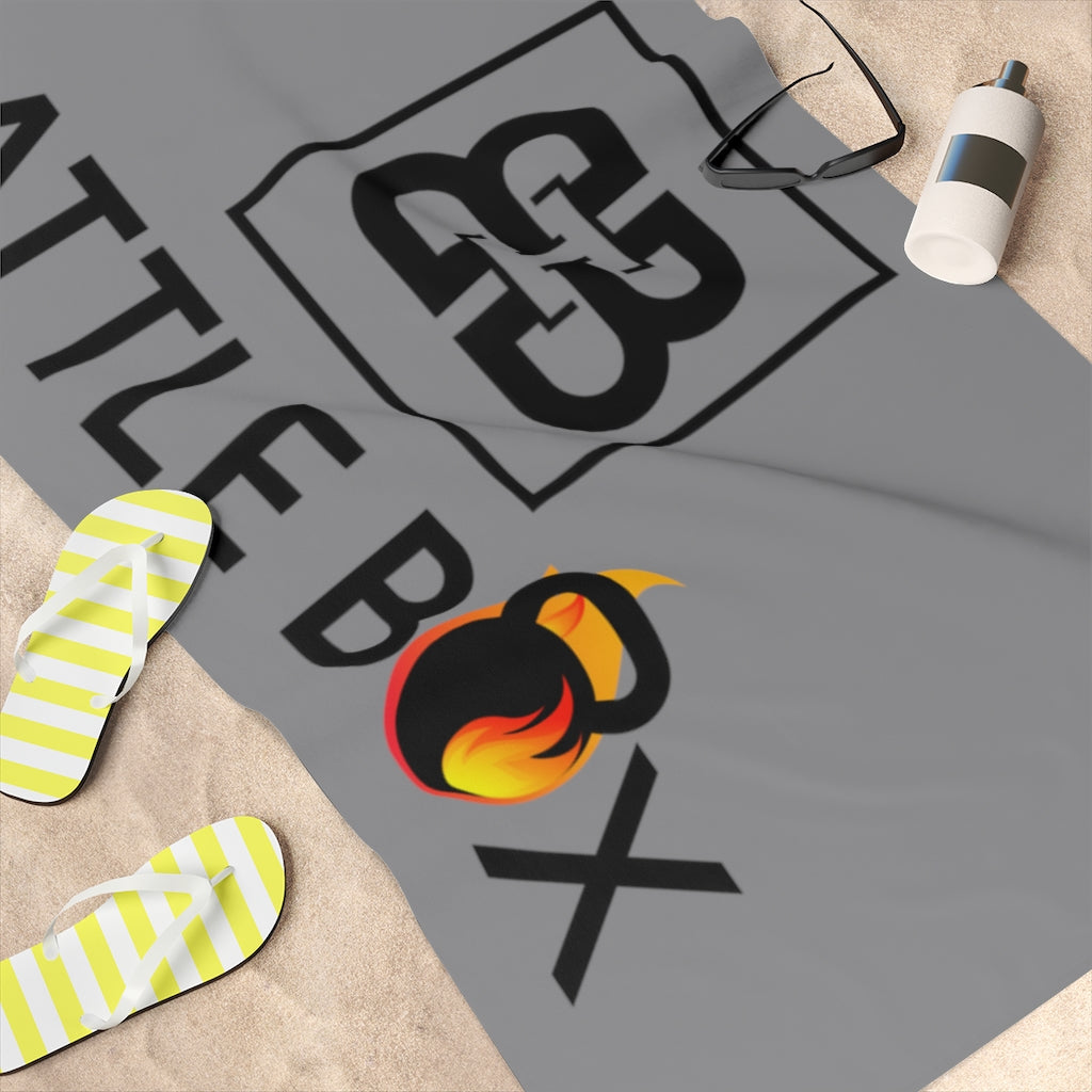 Gray Battle Box Gym Towel