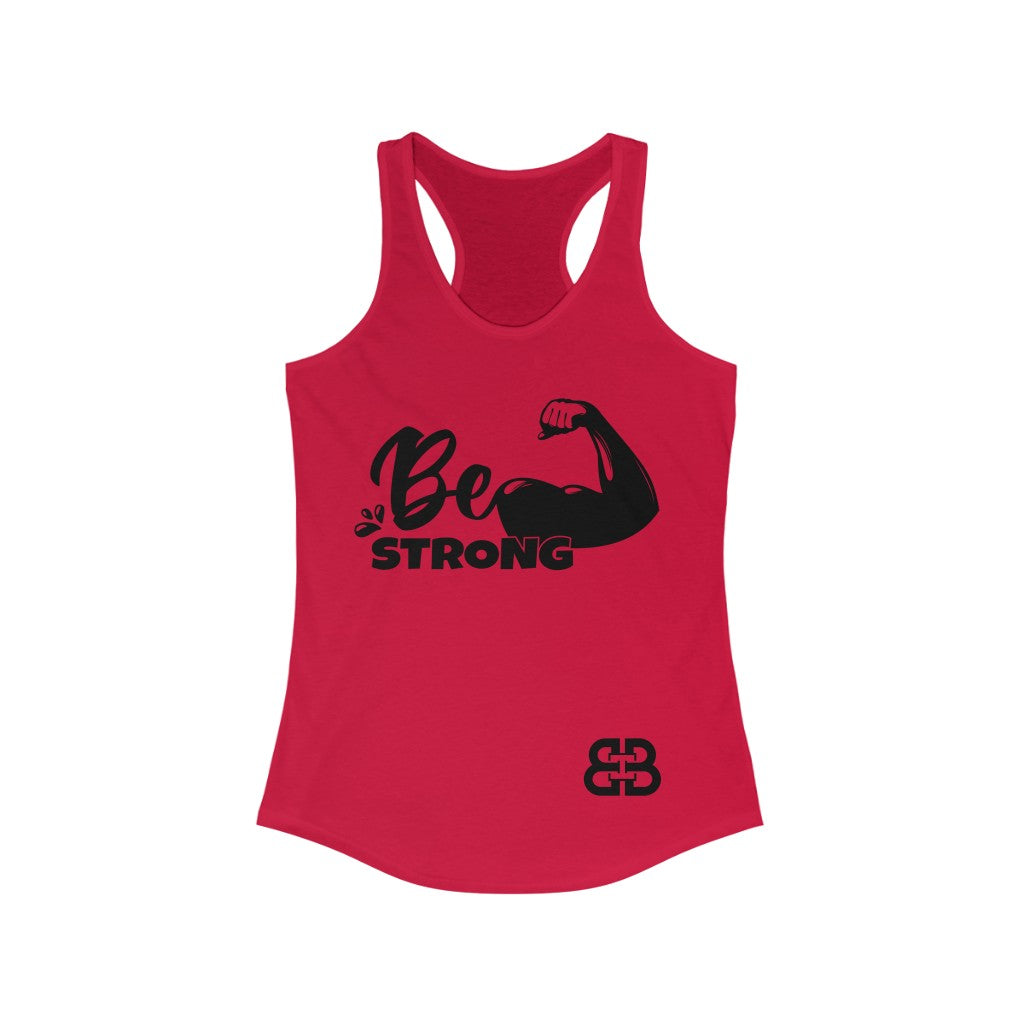 Women's Be Strong Battle Box Racerback Tank -2A