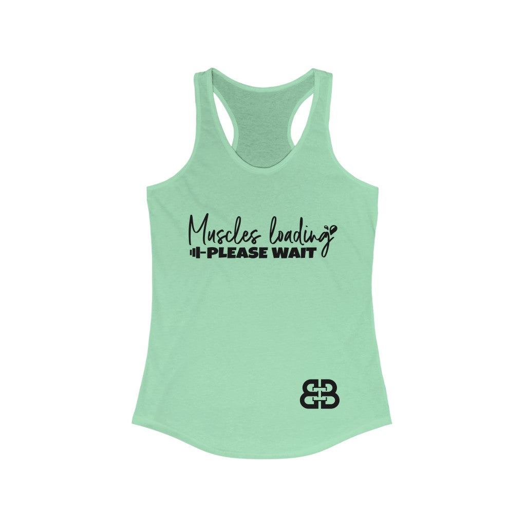 Women's Muscles Loading Battle Box Racerback Tank -2A