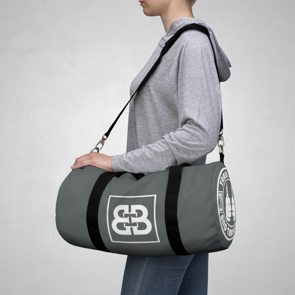 Battle Box Gray Gym Duffel Bag -1A