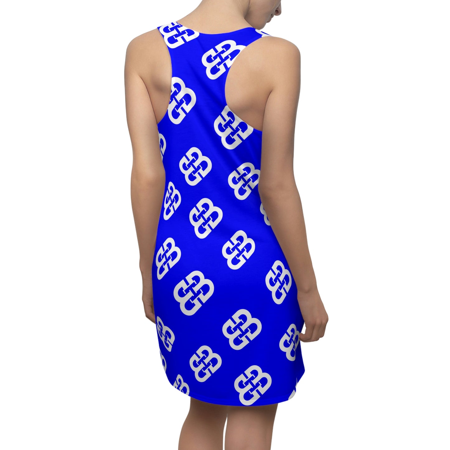 Battle Box Blue White BB Tunic Racerback Top-CB