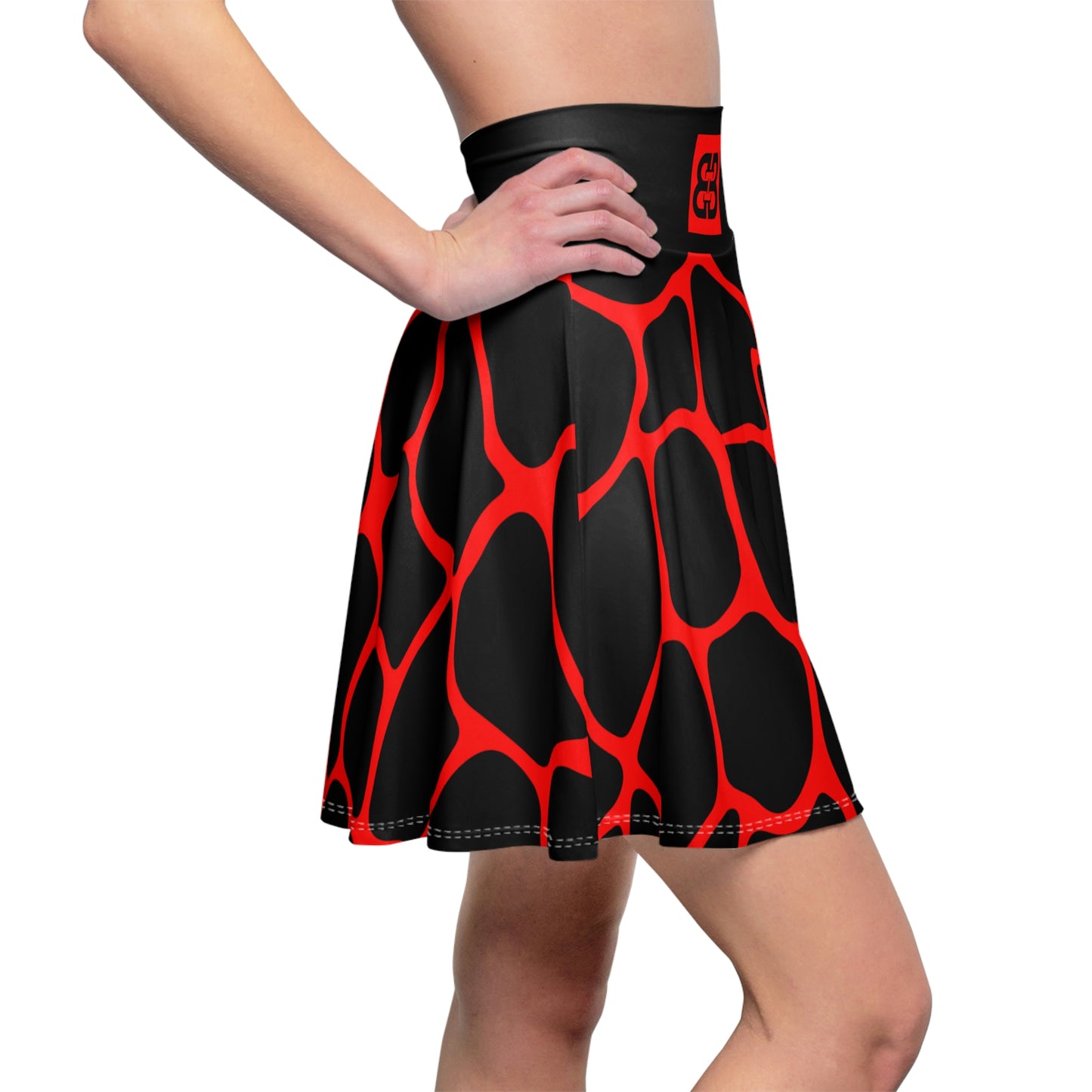 Battle Box High Waist Women's Skater Skirt-HW