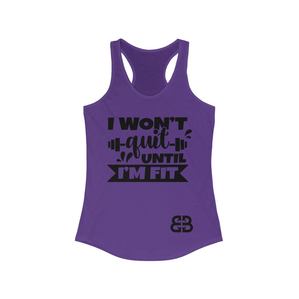 Women's Won't Quit Battle Box Racerback Tank -2A