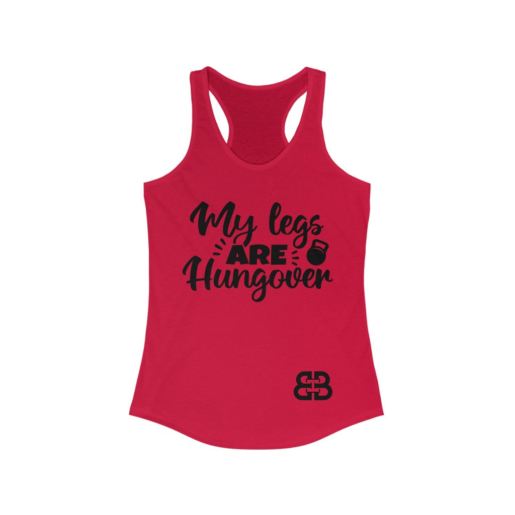 Women's Legs Hungover Battle Box Racerback Tank -2A