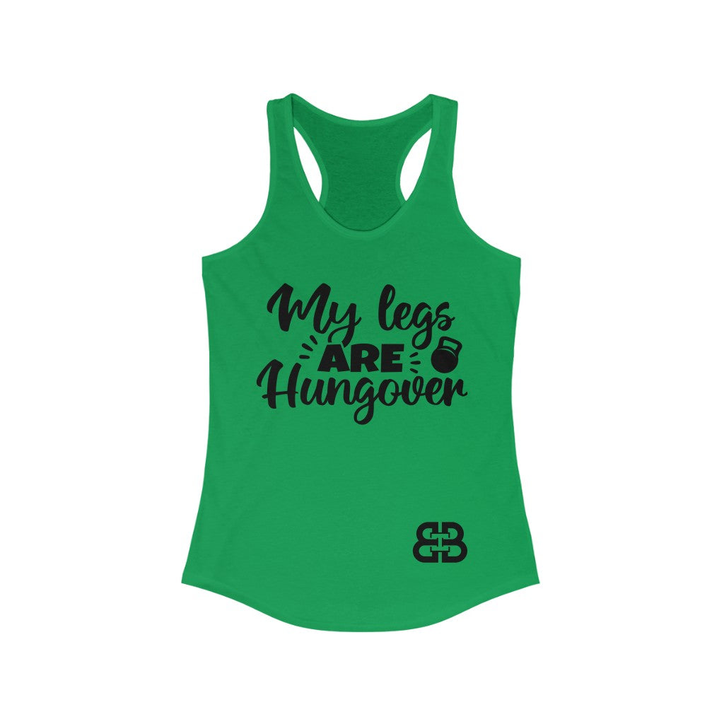 Women's Legs Hungover Battle Box Racerback Tank -2A