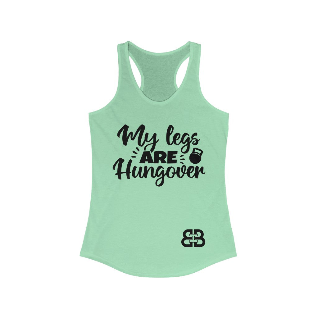 Women's Legs Hungover Battle Box Racerback Tank -2A