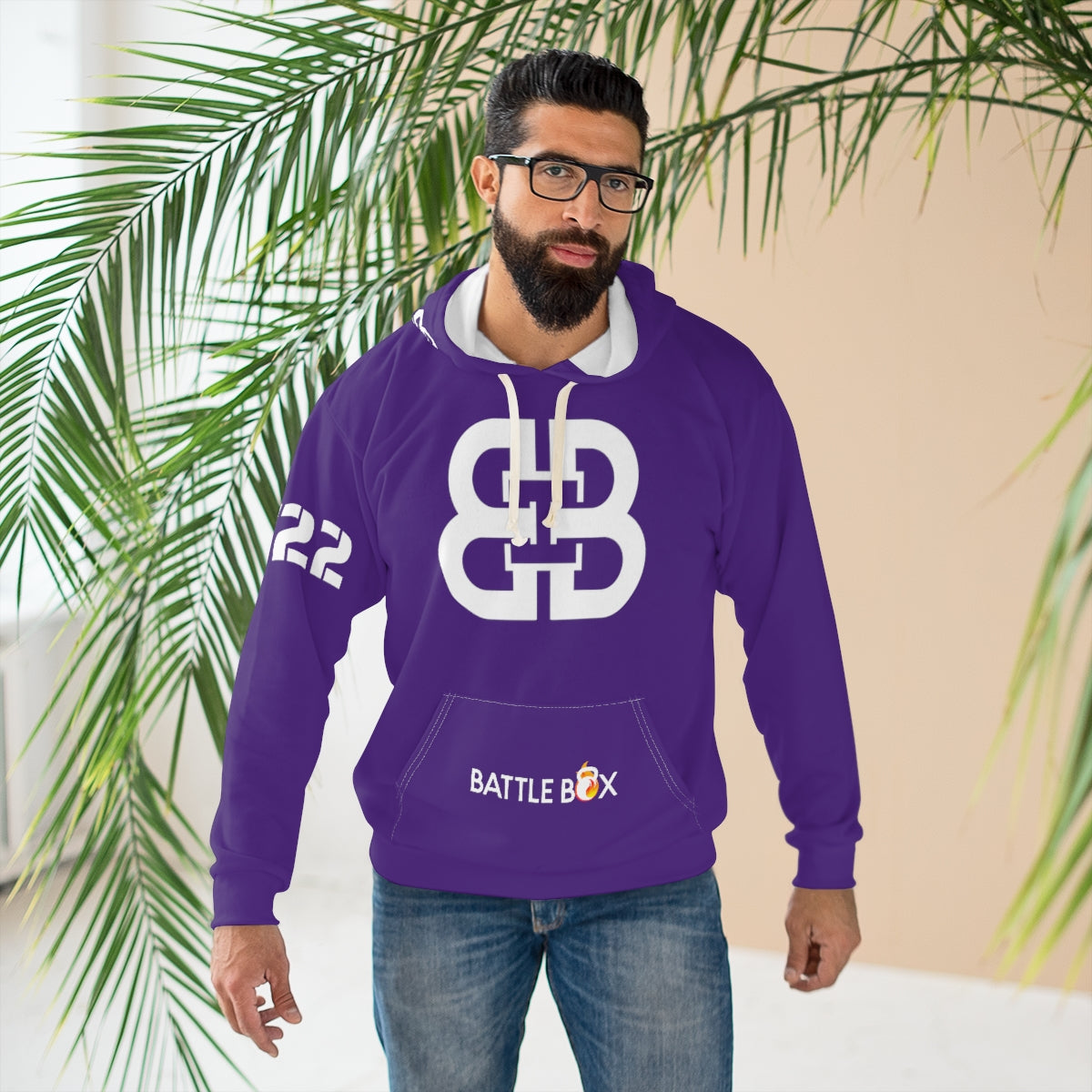 Battle Box Purple Unisex Pullover Hoodie