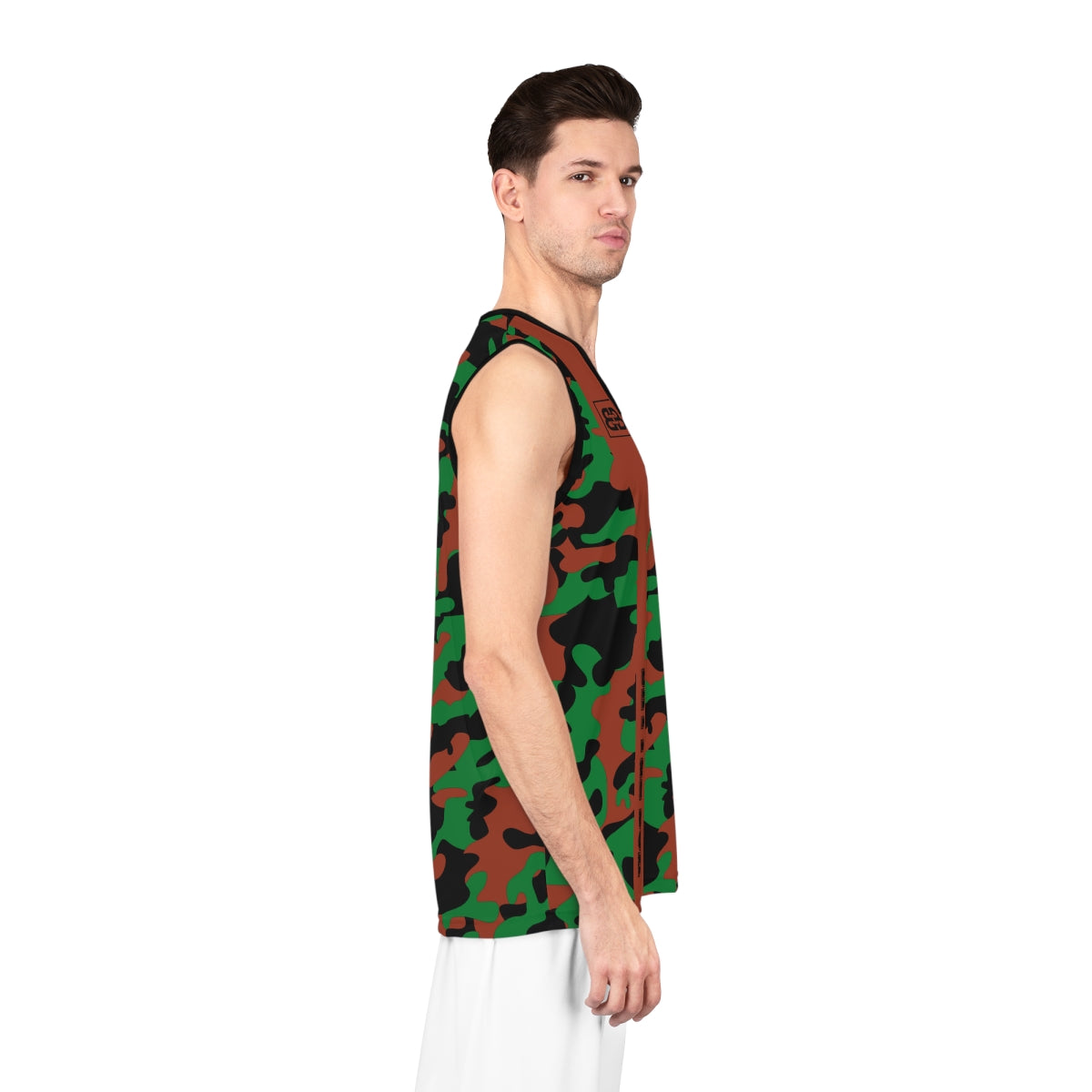Battle Box Green Black Camo Basketball Jersey
