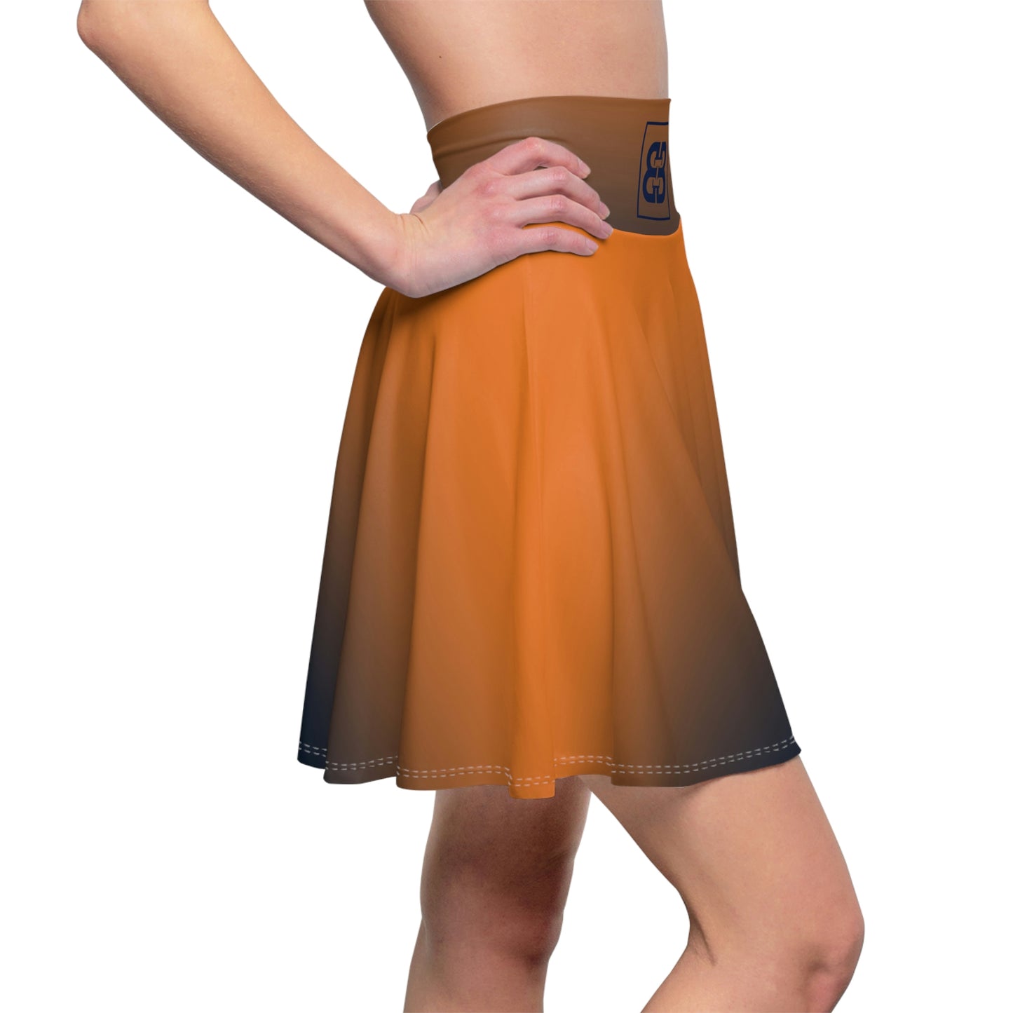 Battle Box High Waist Swirl Women's Skater Skirt-HW