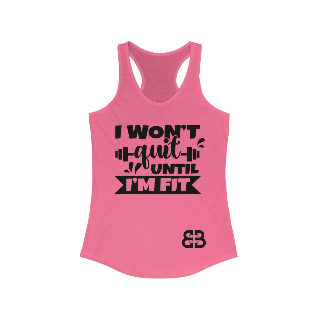 Women's Won't Quit Battle Box Racerback Tank -2A