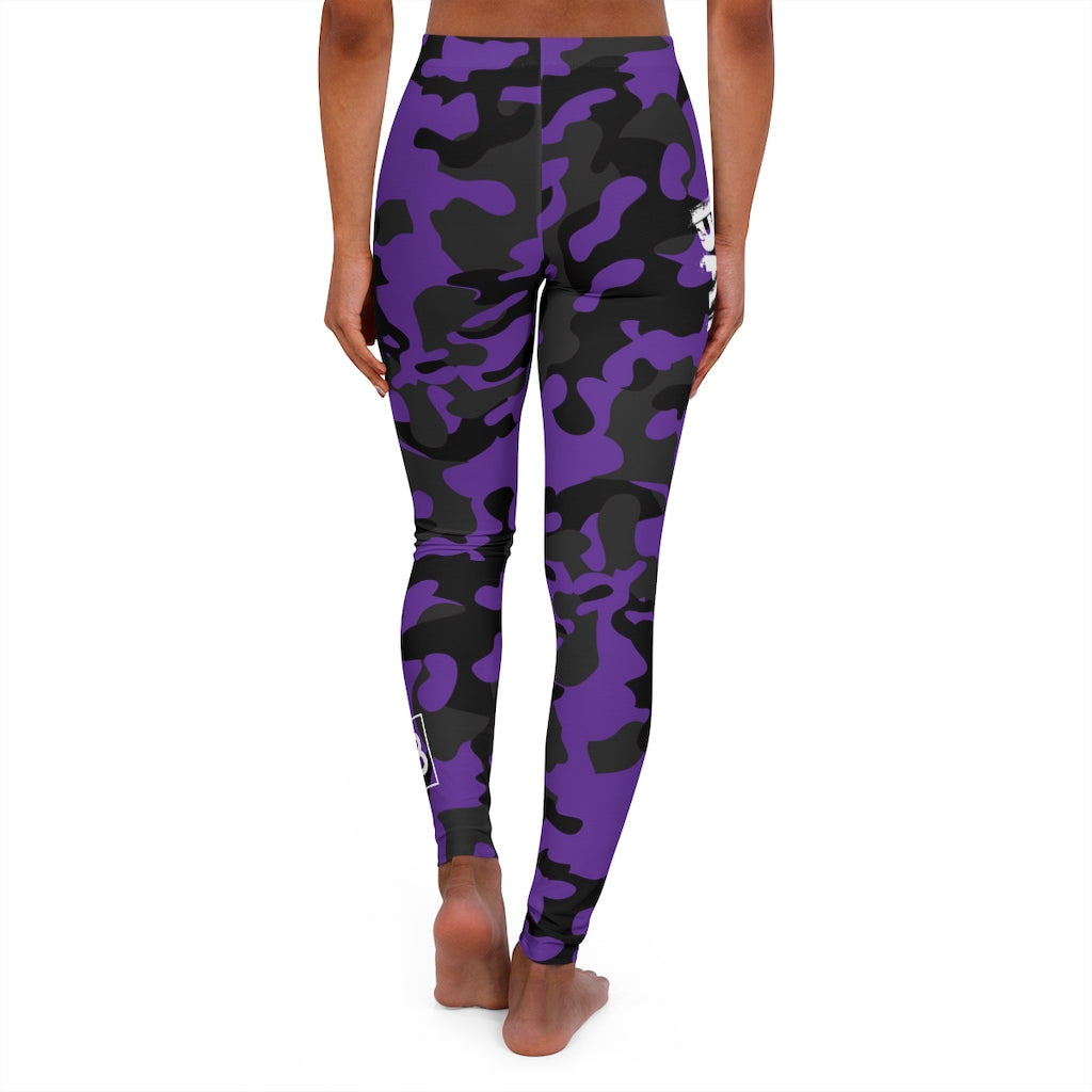 Purple Camo Spandex Leggings -1A