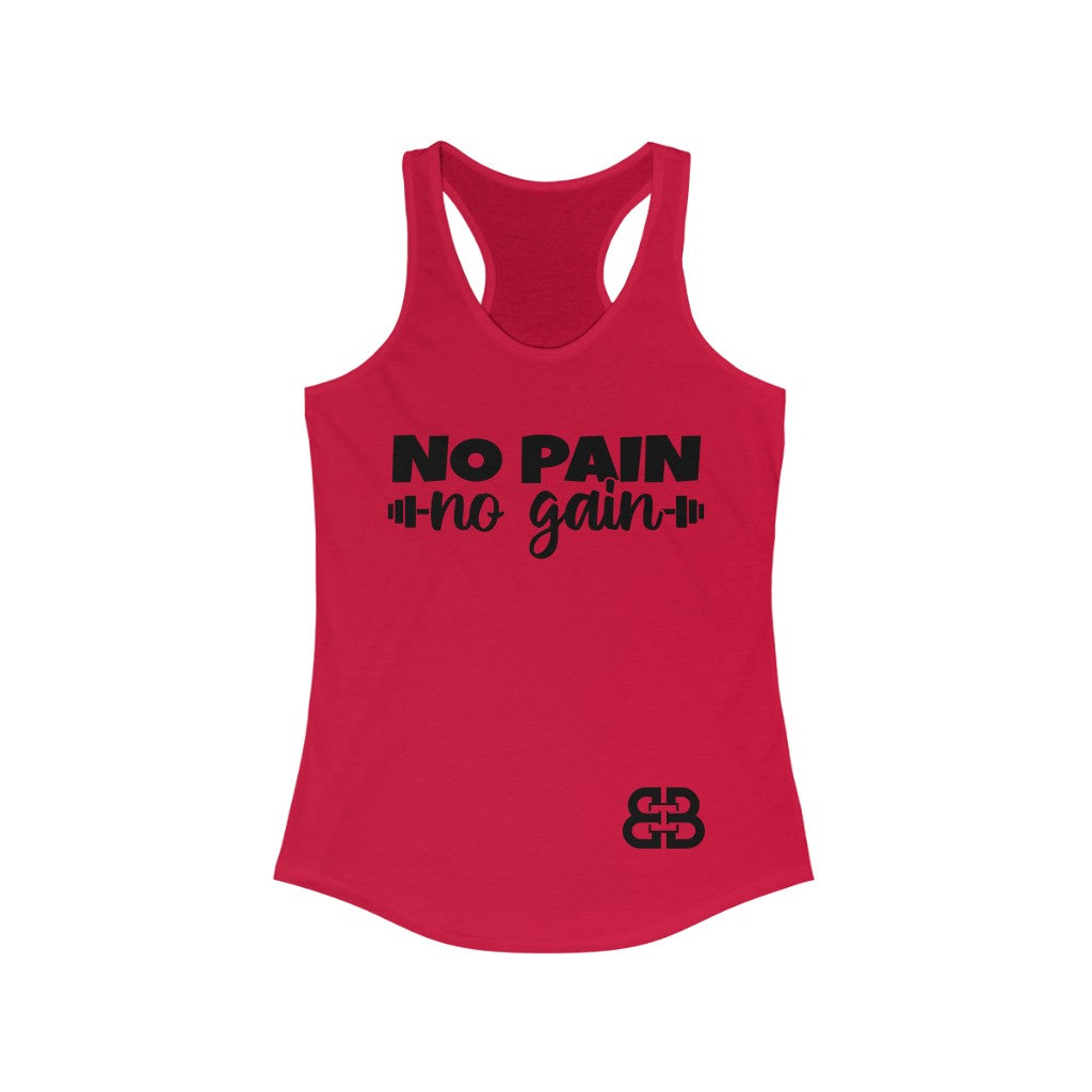 Women's No Pain Battle Box Racerback Tank -2A