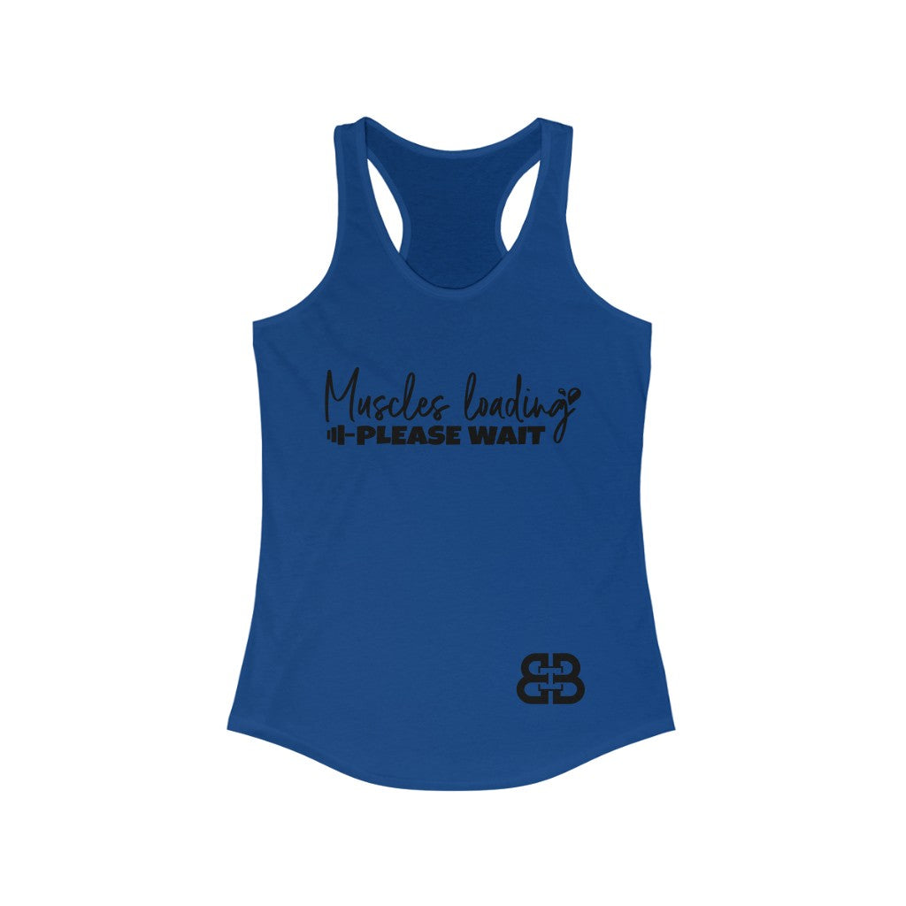 Women's Muscles Loading Battle Box Racerback Tank -2A