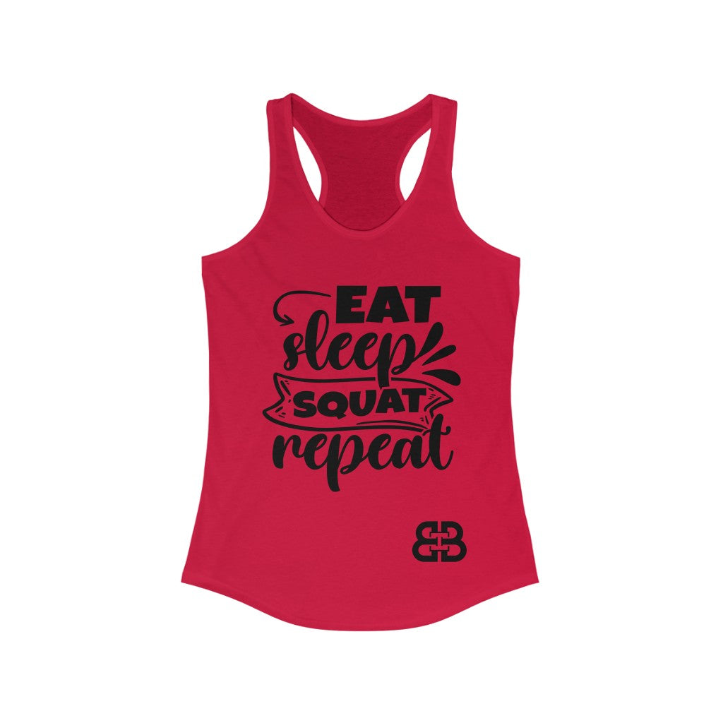 Women's Eat Sleep Battle Box Racerback Tank -2A