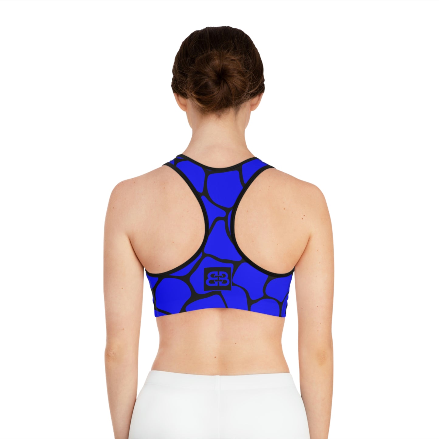 Battle Box Black/Blue Cobble Sports Bra-T7