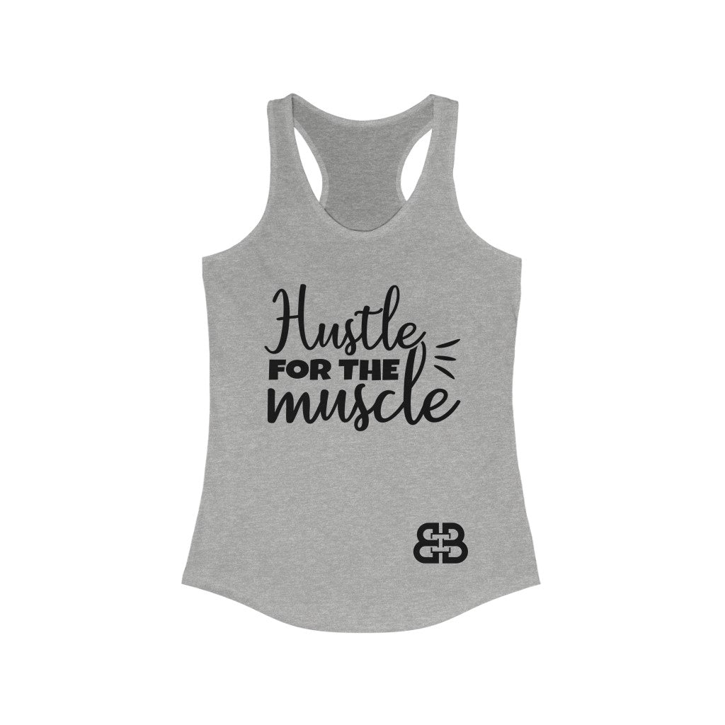 Women's Hustle Muscle Battle Box Racerback Tank -2A