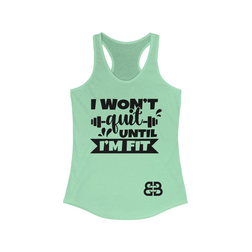Women's Won't Quit Battle Box Racerback Tank -2A