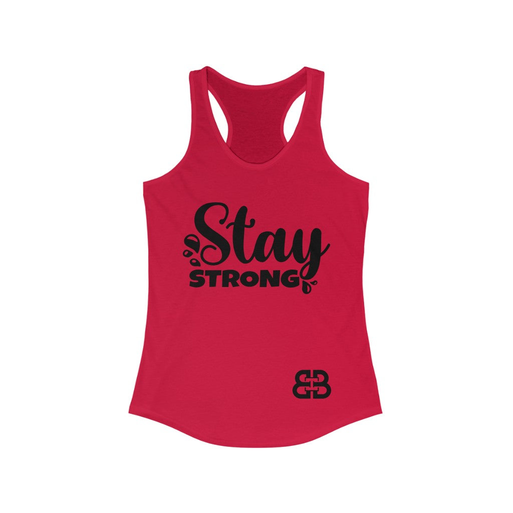 Women's Stay Strong Battle Box Racerback Tank -2A