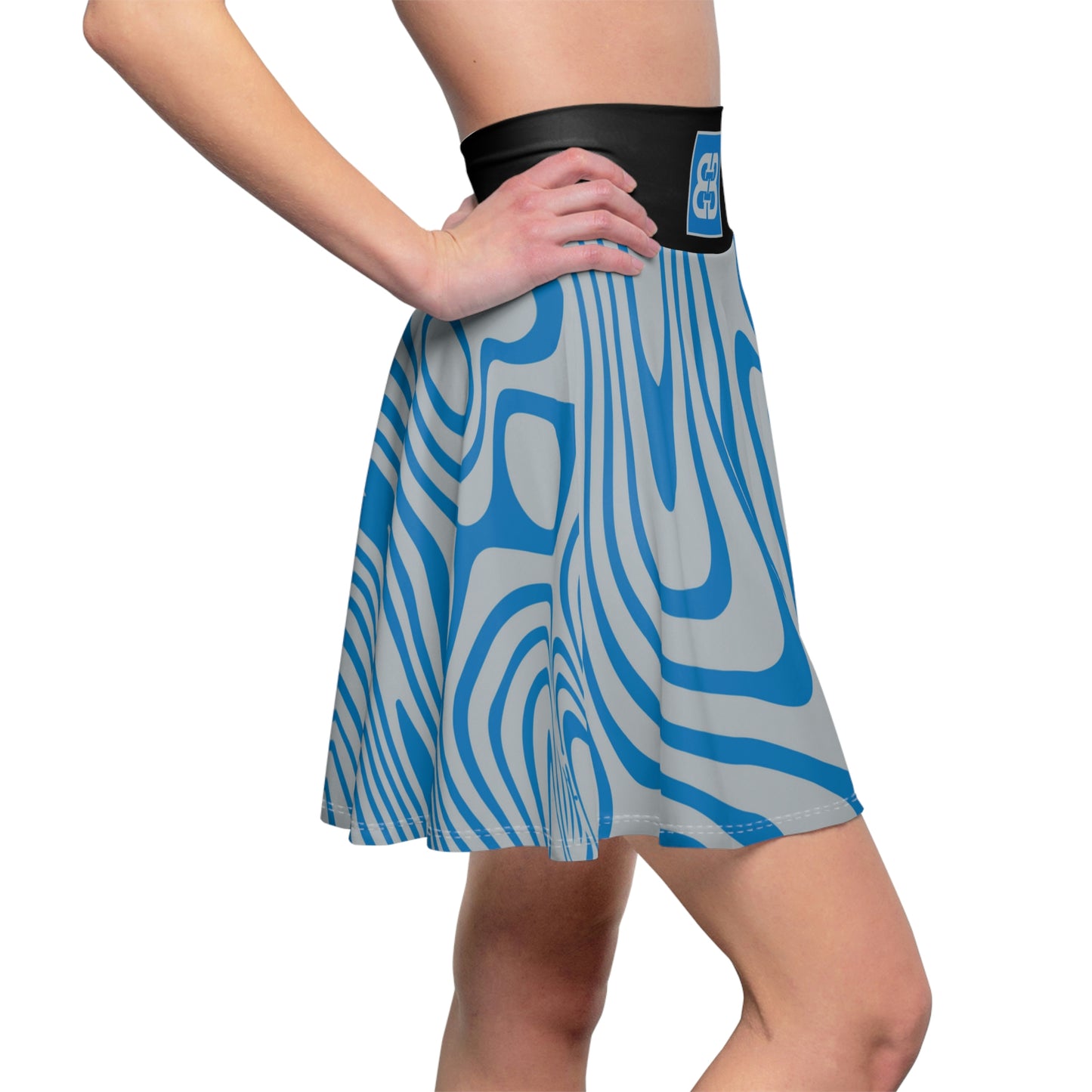 Battle Box High Waist Swirl Women's Skater Skirt-HW