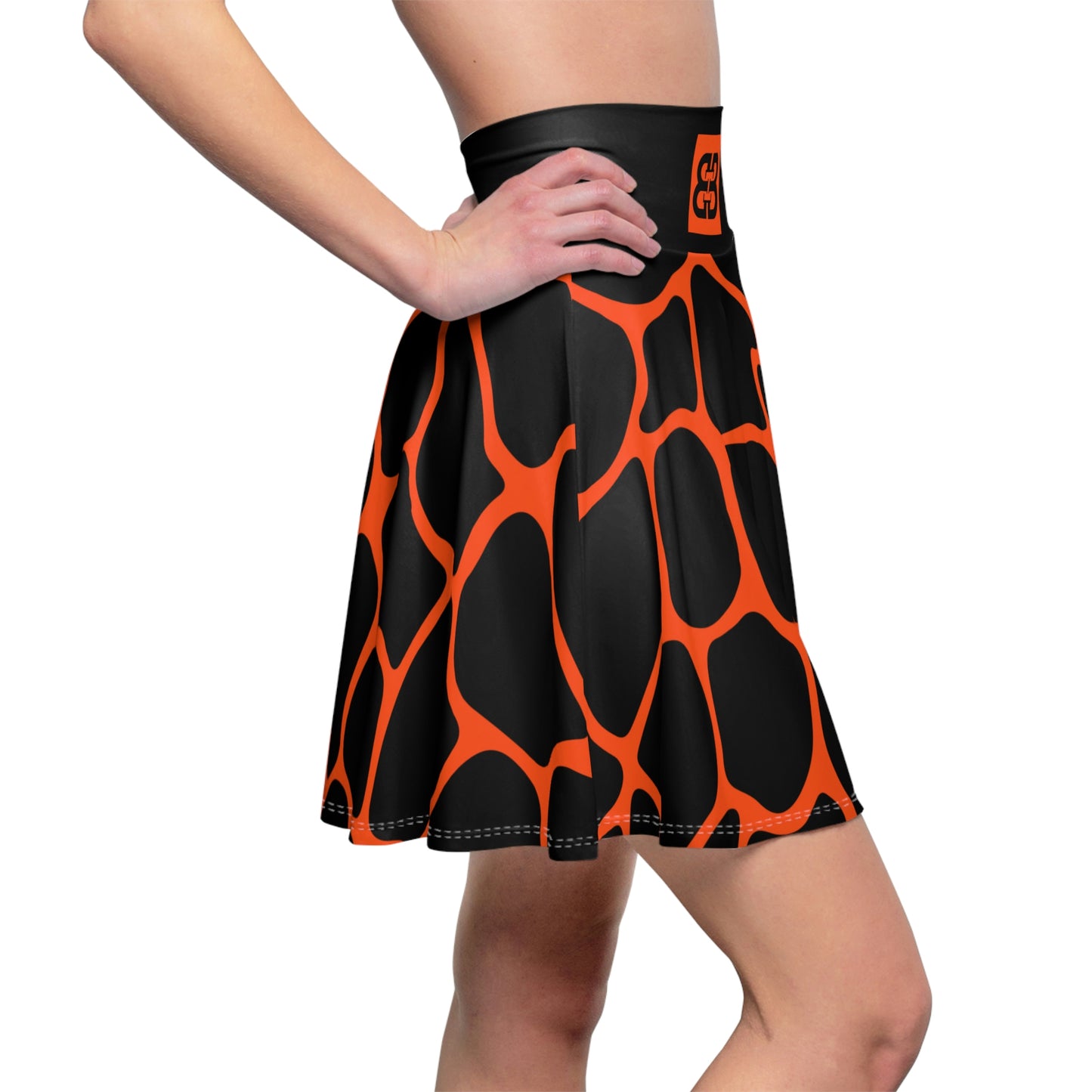 Battle Box High Waist Women's Skater Skirt-HW