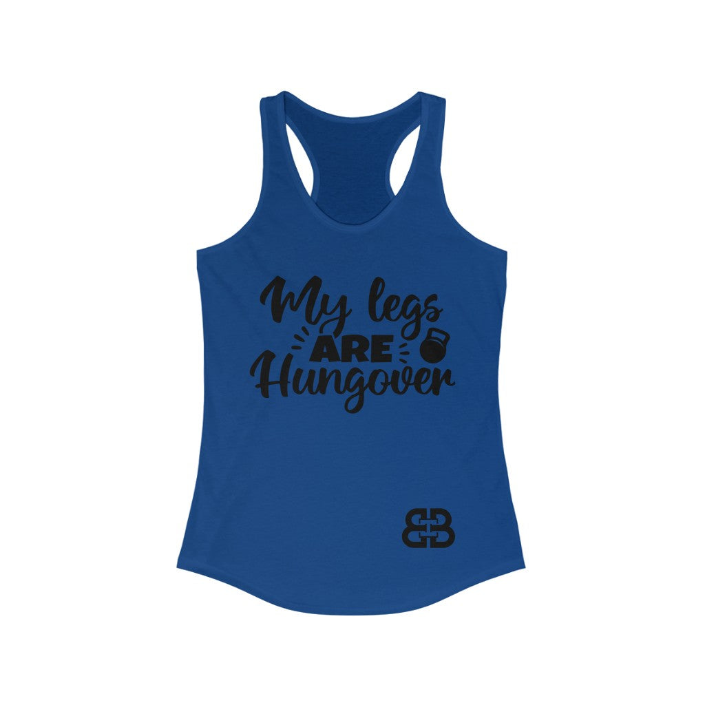 Women's Legs Hungover Battle Box Racerback Tank -2A