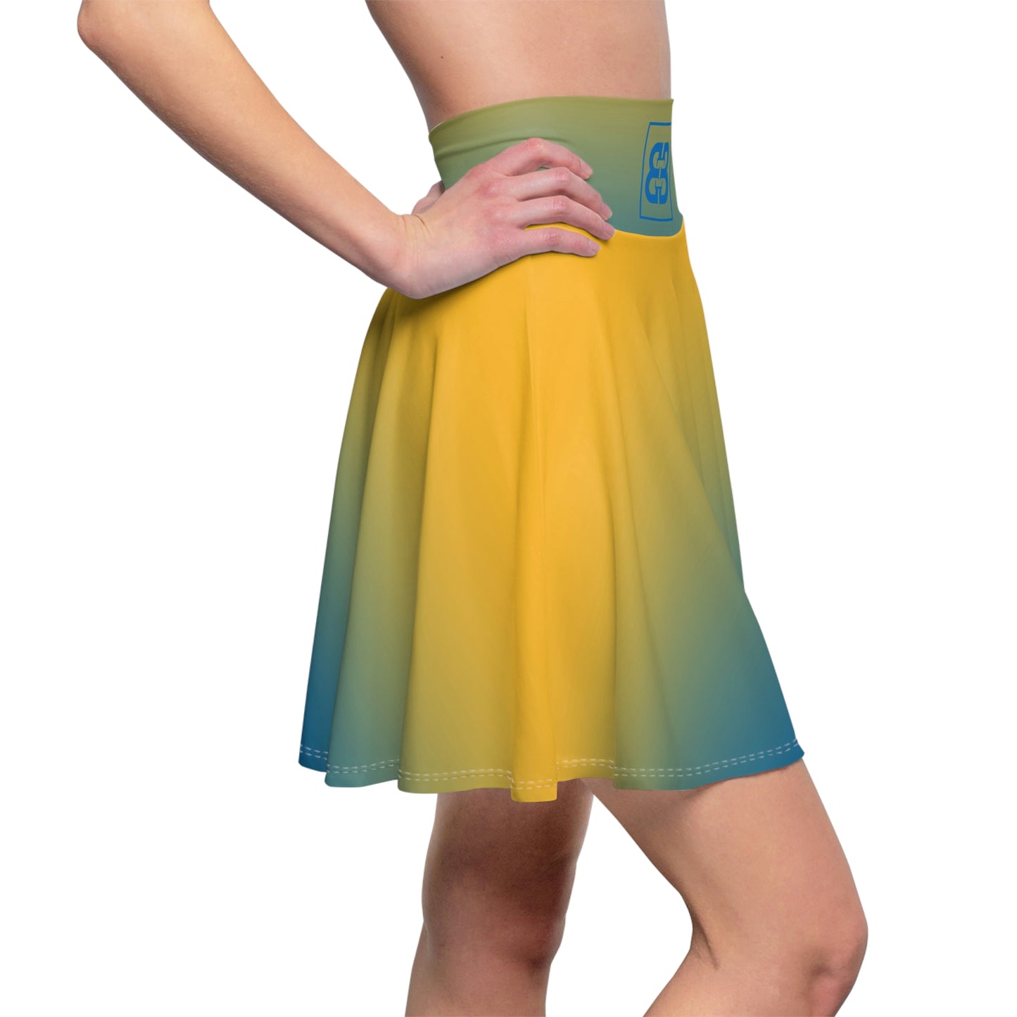 Battle Box High Waist Swirl Women's Skater Skirt-HW