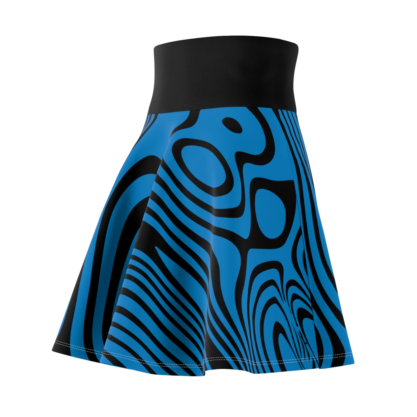 Battle Box High Waist Swirl Women's Skater Skirt-HW