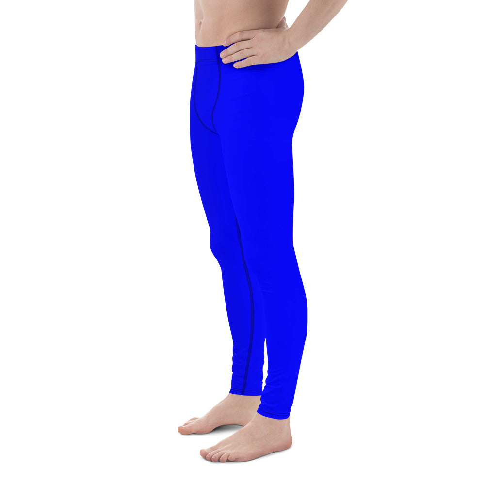 Blue With White Stripe Battle Box Men's Leggings