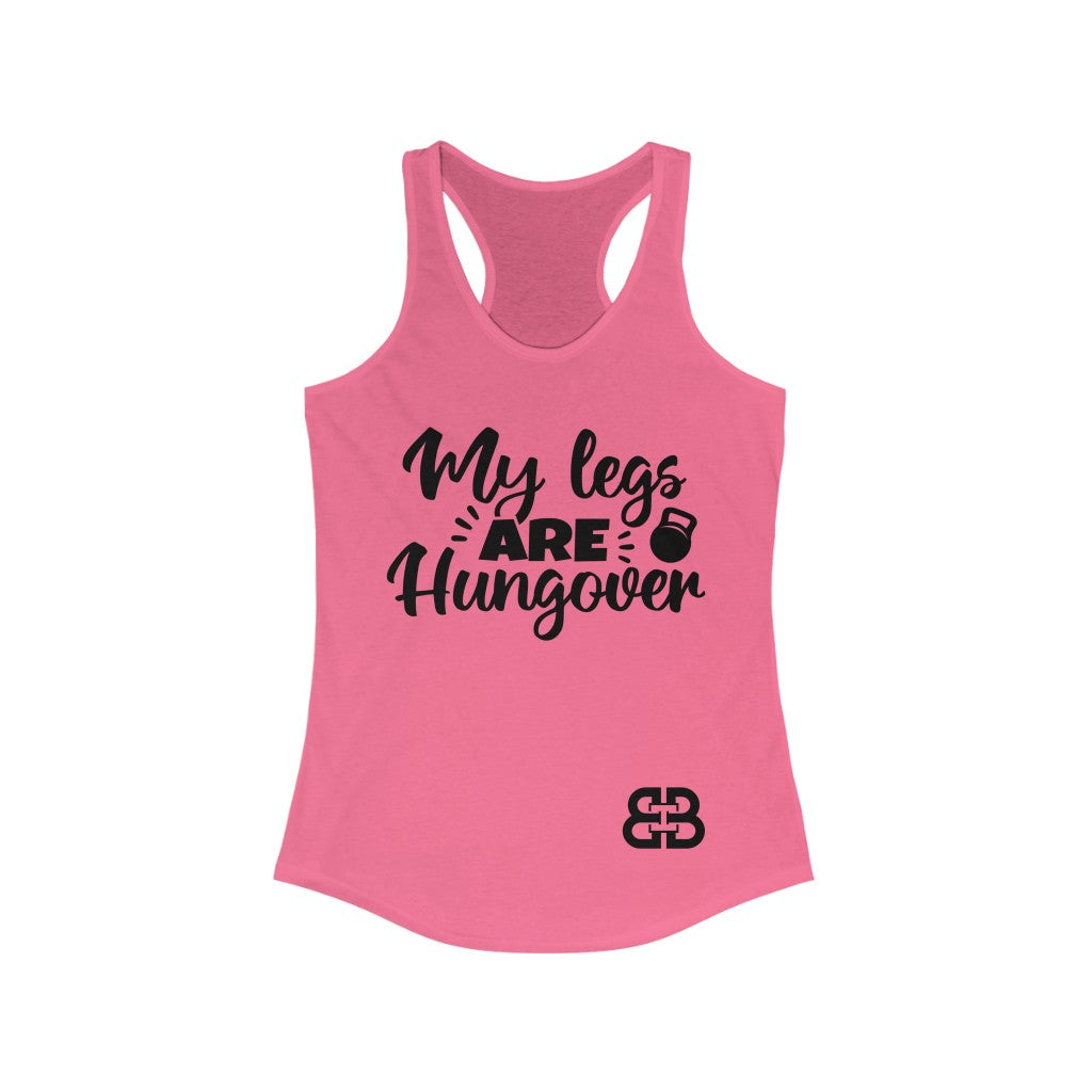 Women's Legs Hungover Battle Box Racerback Tank -2A