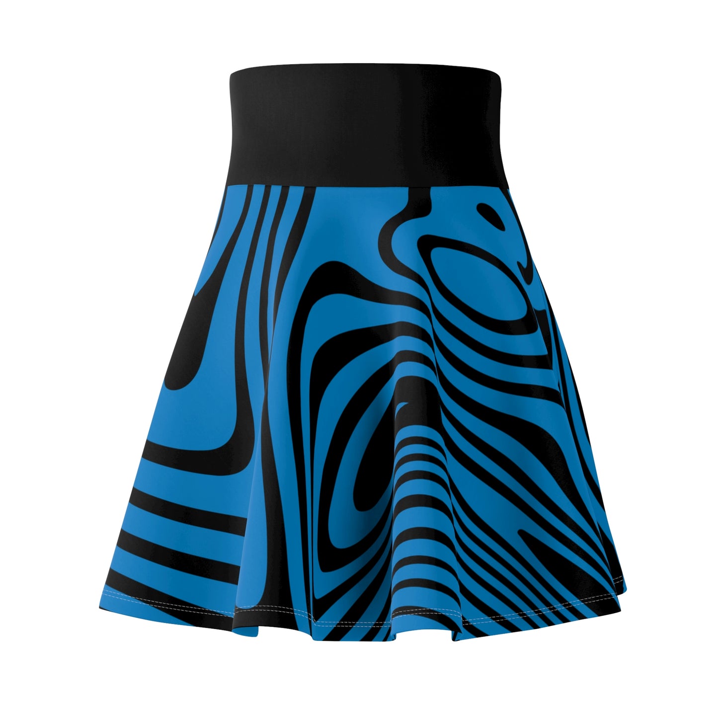 Battle Box High Waist Swirl Women's Skater Skirt-HW